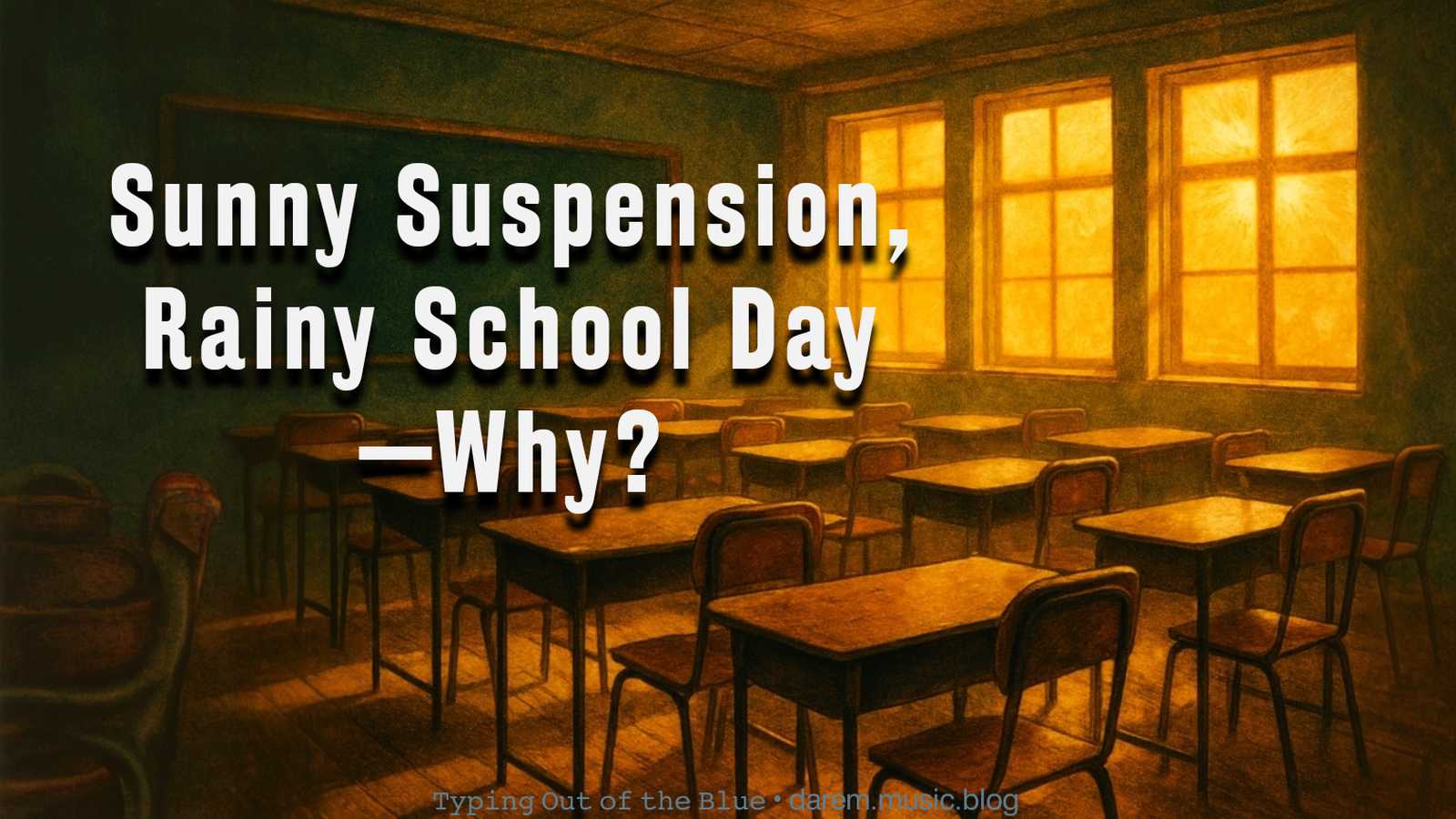 Sunny Suspension, Rainy School Day—Why?