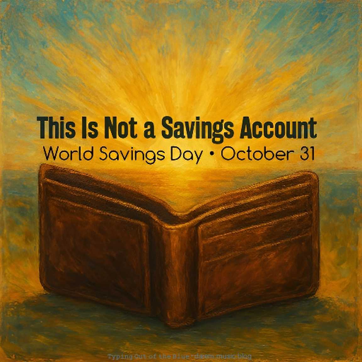 World Savings Day: This Is Not a Savings&nbsp;Account
