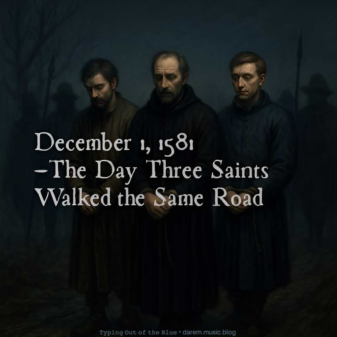 December 1, 1581—The Day Three Saints Walked the Same Road