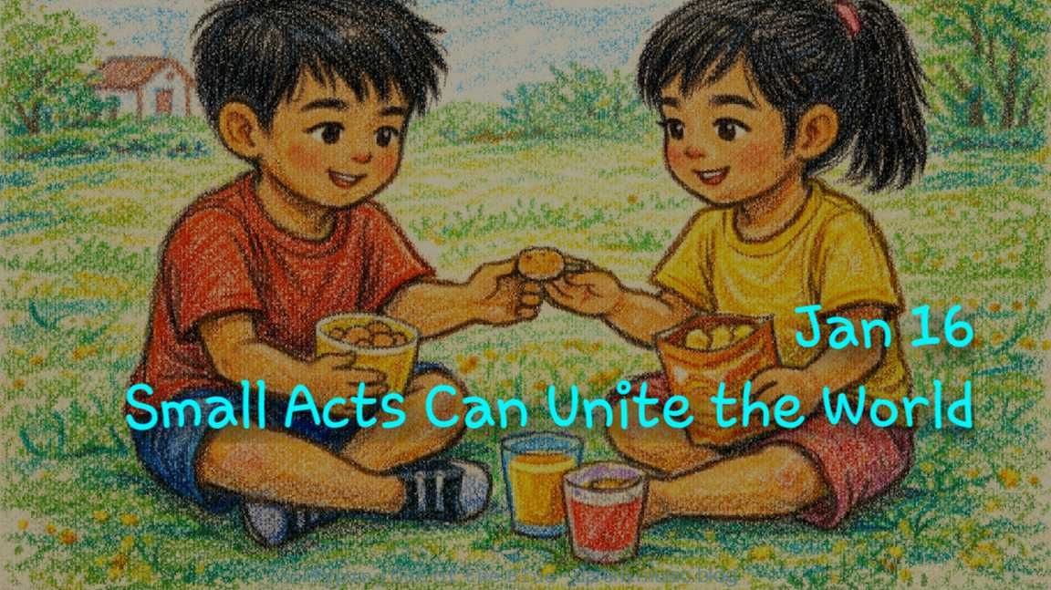 🤲 Small Acts Can Unite the World • Fri.01.16.26
