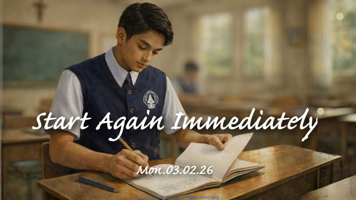 Start Again Immediately • Mon.03.02.26