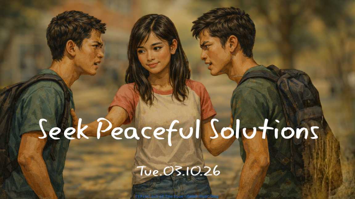 Seek Peaceful Solutions • Tue.03.10.26
